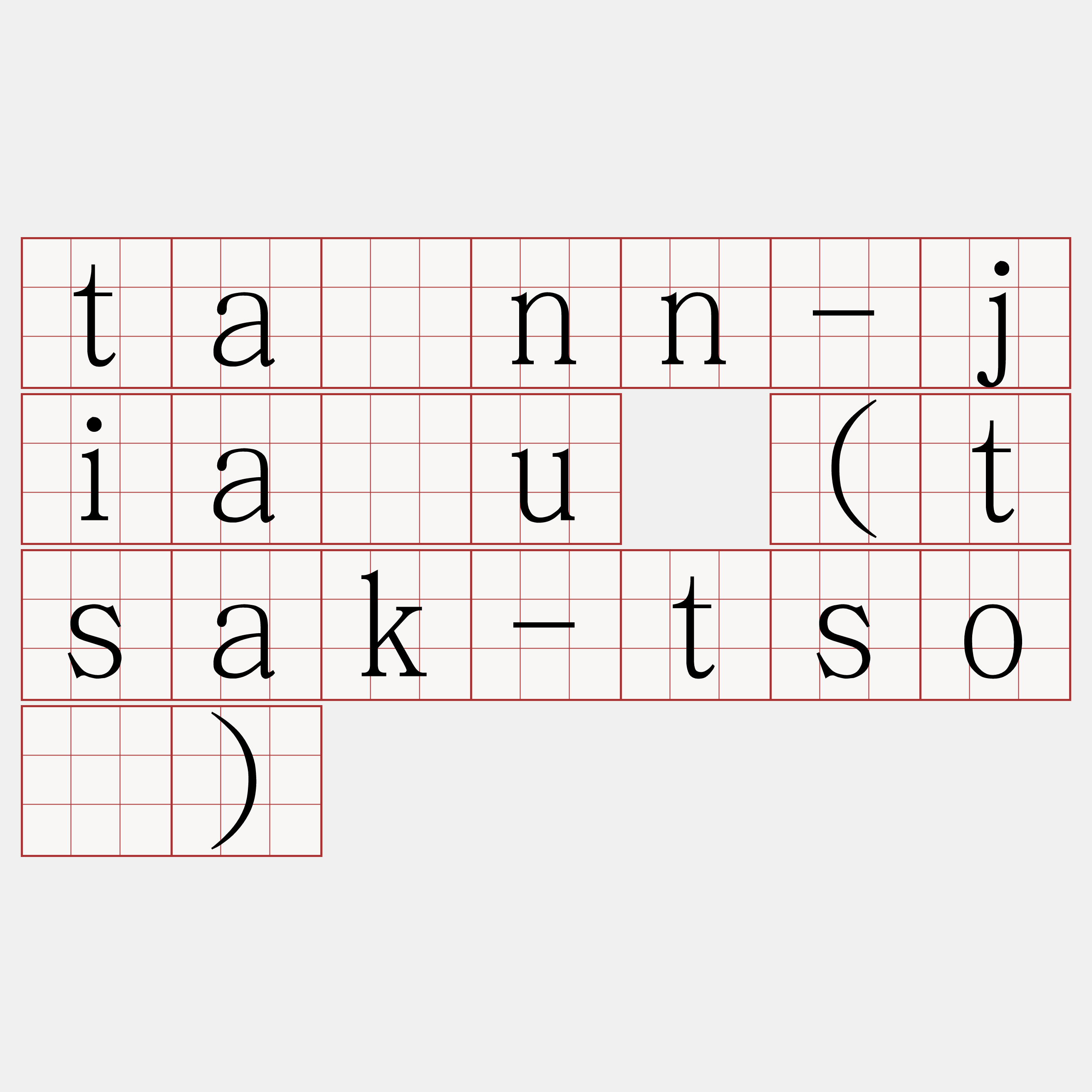 tánn-jiáu (tsak-tsō)